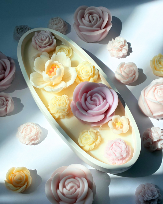 Candle with flowers